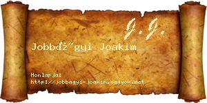 Jobbágyi Joakim névjegykártya